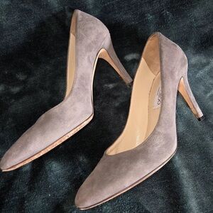 Jimmy Choo Women's Grey Suede Pumps 37.5 EU size 7 US